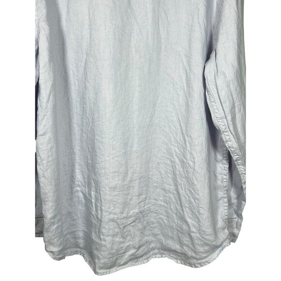 Saks Fifth Avenue Lilac 100% Linen Short Sleeve Button Up Shirt Preppy Large‎ - Picture 9 of 11